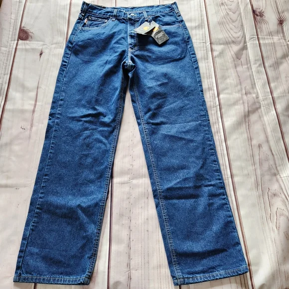 NWT Carhartt Flame Resistant Relaxed Fit Signature Blue Jean | Men's Size 35x32 - Picture 3 of 15